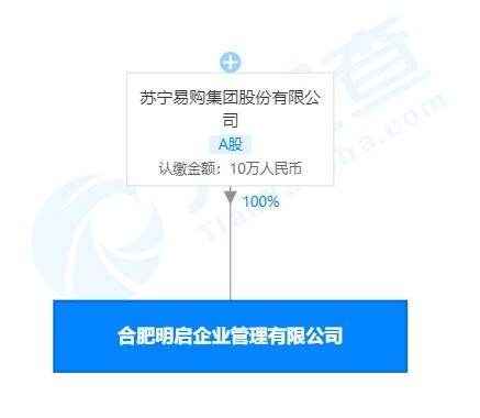 苏宁成立合肥明启企业管理公司，拓展商务信息咨询业务